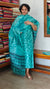 Cyan Blue Printed Tussar Silk Suit - PTS25