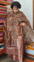 Copper Brown Printed Tussar Silk Suit - PTS25
