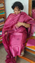Deep Pink Printed Tussar Silk Suit - PTS25