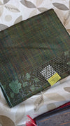Fern Green Tussar Silk Saree with Cutwork Borders - E192