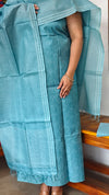 Sea Blue Noel Tussar Silk Suit - MNT4
