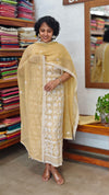 Pastel Yellow Georgette Suit with Chikankari - 37NL