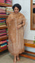 Brown Batik Printed Net Kota Suit - GN65