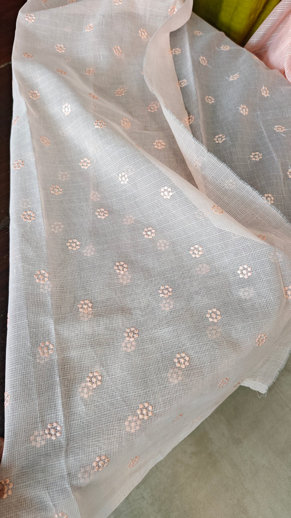 Peach Net Kota Saree with Applique Work - EP26
