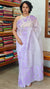 Lavender Net Kota Saree with Applique Embroidery - EP26