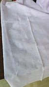 Lavender Net Kota Saree with Applique Embroidery - EP26