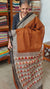 Terracotta Brown Block Printed Kota Doria Saree - SQ39