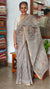 Grey Mist Block Printed Kota Doria Saree - SQ39