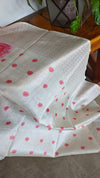 Off White Floral Printed Tussar Silk Saree - HSN4