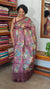 Mauve Printed Tussar Silk Saree - HSN4