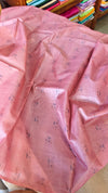 Blush Pink Floral Printed Tussar Silk Saree - HSN4