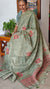 Fern Green Linen Tissue Saree with Hand Embroidery - JZ87