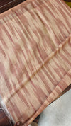 Golden Brown Linen Tissue Saree with Hand Embroidery - JZ87