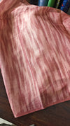 Dark Peach Linen Tissue Saree with Hand Embroidery - JZ87