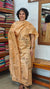 Mustard Brown Semi Tussar Suit with Cross Stitch Embroidery - MTV6