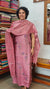 Blush Pink Semi Tussar Suit with Cross Stitch Embroidery - MTV6