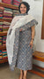 Indigo and White Cotton Applique Suit - C