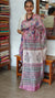Lilac Floral Block Printed Chanderi Silk Saree - MK58