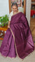 Plum shade Chanderi Tussar Silk Saree - ANX19