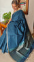 Azure Blue Chanderi Tussar Silk Saree - ANX19