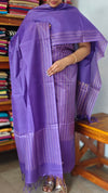 Purple Woven Noel Tussar Silk Suit - MNT4