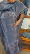 Agean Blue Woven Noel Tussar Silk Suit - MNT4