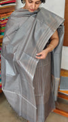 Grey Woven Noel Tussar Silk Suit - MNT4