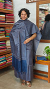 Classic Blue Woven Noel Tussar Silk Suit - MNT4