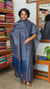 Classic Blue Woven Noel Tussar Silk Suit - MNT4