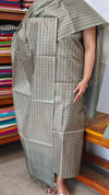 Sage Green Woven Noel Tussar Silk Suit - MNT4