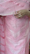 Pink Chanderi and Organza Embroidered Suit - WL21