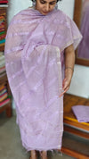 Lavender Chanderi and Organza Embroidered Suit - WL21