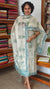 Cream and Teal Net Kota Suit with Applique Work - 38V8
