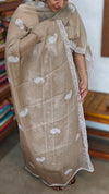 Dusty Beige Georgette Suit with Chikankari Style Embroidery - 70912