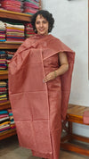 Terracotta brown Woven Noel Tussar Silk Suit - MNT4