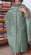 Jade Green Woven Noel Tussar Silk Suit - MNT4