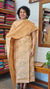 Golden Mustard Semi Tussar Suit with Cross Stitch Embroidery - MTV6