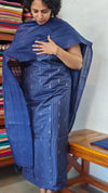 Navy Blue Woven Semi silk Suit - EW79