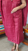 Maroon Woven Semi Silk Suit - EW79 - B