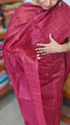 Maroon Woven Semi Silk Suit - EW79 - B