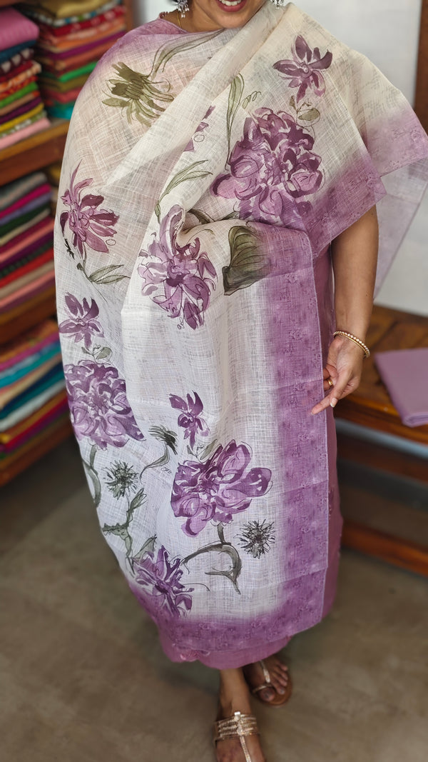Lilac Linen Cotton Suit - BNC7