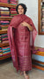 Dusty Maroon Noel Tussar silk suit with Zari Weaving - H834