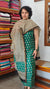 Green and Beige Block Printed Chanderi Silk Suit - MC059