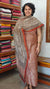 Beige and Brick Red Checked Chanderi Silk Suit - MC059