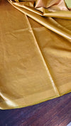 Golden Mustard Pure Moonga Tissue Silk Saree - SM32