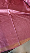 Dusty Mauve Pure Moonga Tissue Silk Saree - SM32