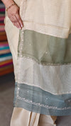 Light Beige Kota Saree with Hand Pita Work - KX45