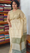 Light Beige Kota Saree with Hand Pita Work - KX45