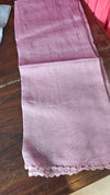 Lilac Super Net Kota Saree with Crochet Work - 9818