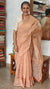 Nude Peach Super Net Kota Saree with Crochet Work - 9818